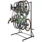 Support de rangement autoportant pour 5 vélos, capacité robuste de 300 lb, organisateur solide pour maintenir les vélos en toute sécurité et stabilité dans les cours avant et arrière