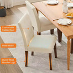 Set di 6/4 sedie da pranzo Parsons con bottoni capitonné, sedie da cucina in tessuto imbottito con gambe in legno e sedute imbottite, stile moderno