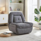 Drehbarer Cord-Sessel mit Gleitfunktion und Liegefunktion, Fußstütze für das Wohnzimmer
