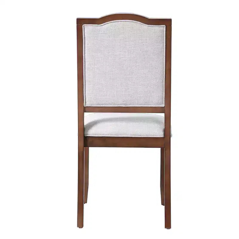 Set di 4 sedie da pranzo in stile rustico con schienali alti e seduta imbottita