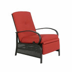 Poltrona reclinabile regolabile da giardino con cuscino - 38 (D) x 26.5 (W) x 38.5 (H) INCH