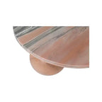 Table basse ronde en marbre avec pieds sphériques, multicolore, 4 places ??
