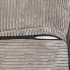 Grand canapé d’angle modulable en velours côtelé, en U, 4 places, avec 2 poufs et 5 coussins